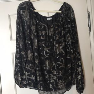 DALLIN CHASE Black sequin top